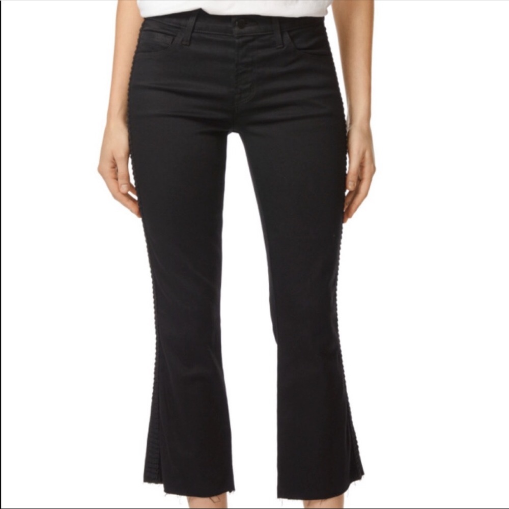 J Brand Selena Mid Rise Crop Boot Jeans Raw Hem 29